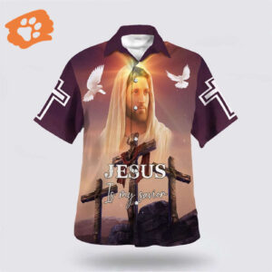 Christian Hawaiian Shirt - Jesus Face Savior Aloha Shirt