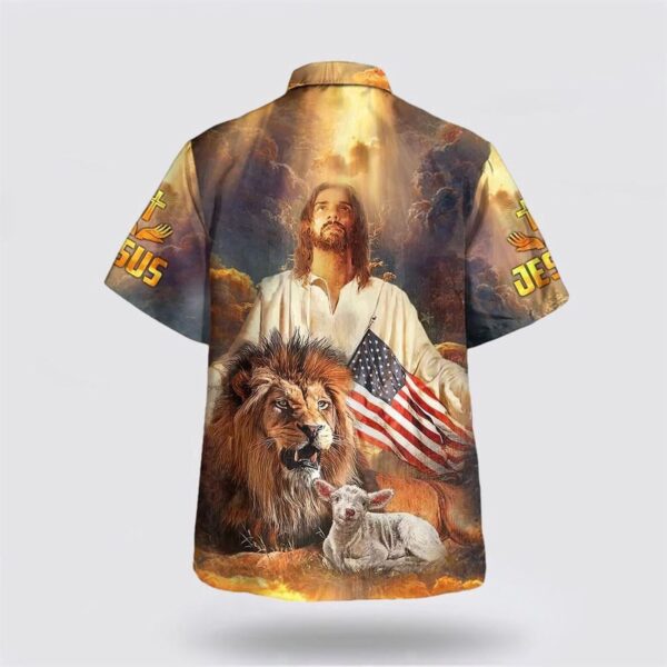 Jesus Lion & Lamb Christian Hawaiian Shirt – Aloha Style for Faithful Followers