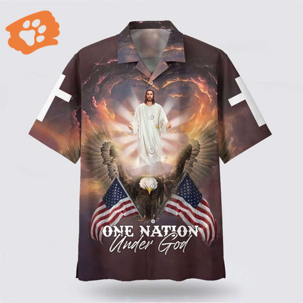 Jesus Hawaiian Shirt – One Nation Under God Christian Aloha Shirt Jesus Hawaiian Shirt – One Nation Under God Christian Aloha Shirt