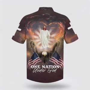 Jesus Hawaiian Shirt - One Nation Under God Christian Aloha Shirt 1