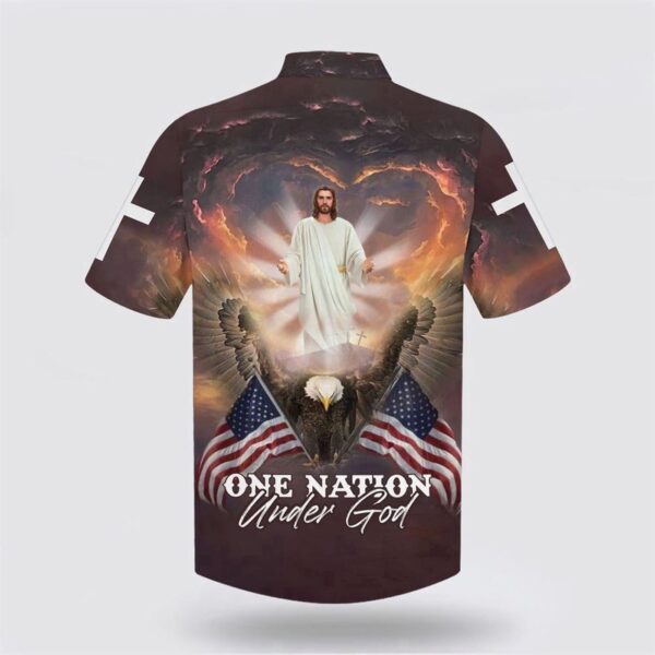 Jesus Hawaiian Shirt – One Nation Under God Christian Aloha Shirt