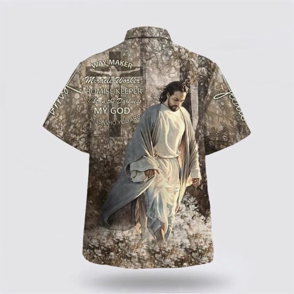Christian Hawaiian Shirt Way Maker Miracle Worker Jesus Aloha Shirt