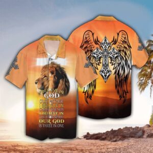 Christian Jesus and Lion Aloha Shirts for Couples - HAW1279