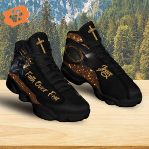 Christian Jesus Basketball Shoes,  Crown Of Thorns Sneaker, Faith Over Fear Shoes, Christian Footwear, Family Gift