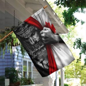 Christian House Flags: Jesus Just Have Faith - Canadian Scripture Garden Banner 1