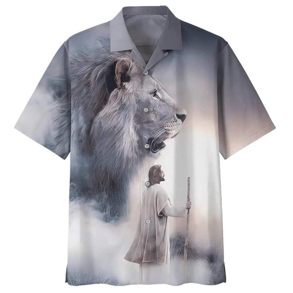 Christian Jesus Lion Hawaiian Shirt for Men – Gift for Faithful Friend Christian Jesus Lion Hawaiian Shirt for Men – Gift for Faithful Friend