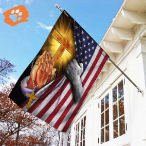 Christian Jesus Pray For America Flag - Patriotic Religious Banner for Faithful Americans