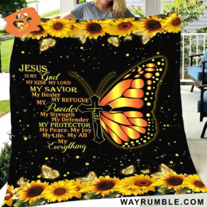 Christian Butterfly Faith Blanket - Jesus Is My Everything God Blanket