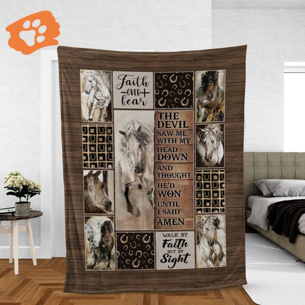 Faith Blanket – White Horse Running Horse Inspirational Gift for Christian – Jesus Blanket Horse Blanket Faith Blanket – White Horse Running Horse Inspirational Gift for Christian – Jesus Blanket Horse Blanket