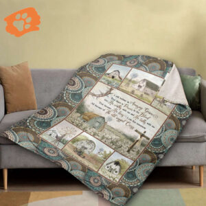 Christian Faith Blanket - Flower Field & Wooden Cross - Amazing Grace Gift