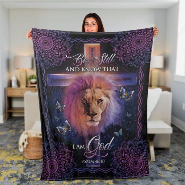 Faithful Christian Throw Blanket – Galaxy Painting Lion Of Judah Inspirational Gift