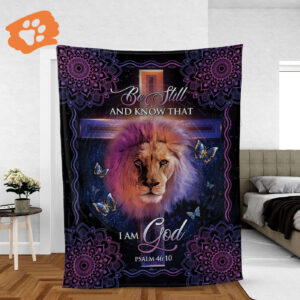 Faithful Christian Throw Blanket - Galaxy Painting Lion Of Judah Inspirational Gift