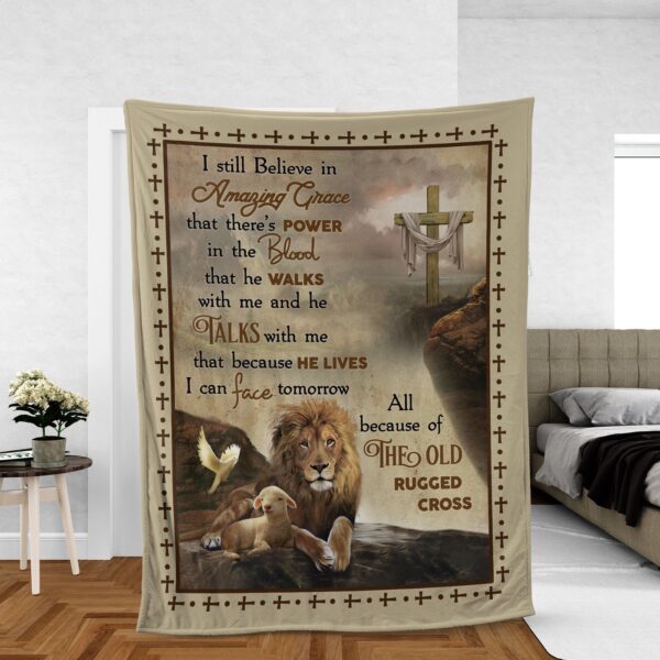 Christian Throw Blanket – Lion Of Judah & Lamb Of God – Inspirational Gift