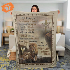 Christian Throw Blanket - Lion Of Judah & Lamb Of God - Inspirational Gift