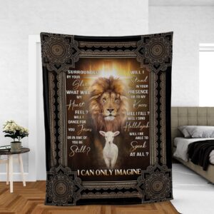 Christian Throw Blanket - The Lion And The Lamb - Inspirational Faith Gift with Jesus - I Can Only Imagine 1