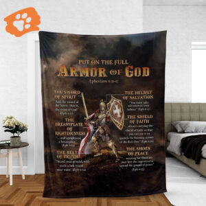 Warrior of God Throw Blanket - Faithful Jesus Inspirational Gift