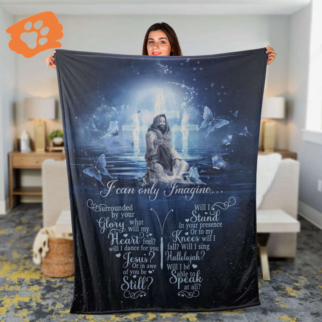 Christian Faith Blanket with Jesus Christ Cross Symbol and Blue Butterfly – Inspirational Gift for I Can Only Imagine Christian Faith Blanket with Jesus Christ Cross Symbol and Blue Butterfly – Inspirational Gift for I Can Only Imagine