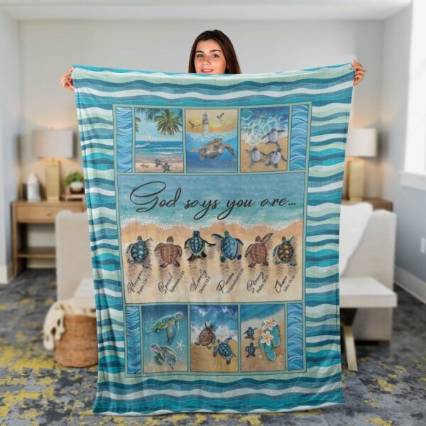 Christian Jesus Faith Blanket with Sea Turtles: Inspirational Gift from God
