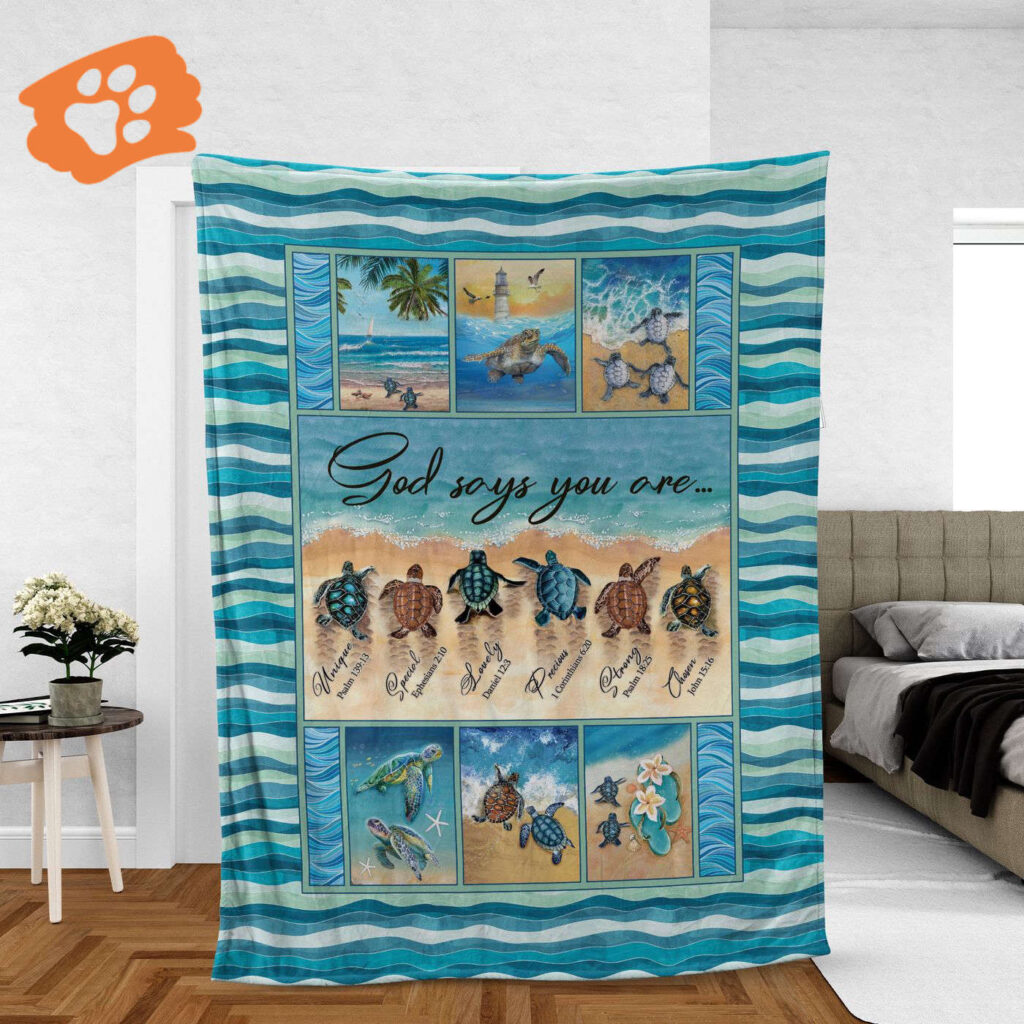 Christian Jesus Faith Blanket with Sea Turtles: Inspirational Gift from God Christian Jesus Faith Blanket with Sea Turtles: Inspirational Gift from God