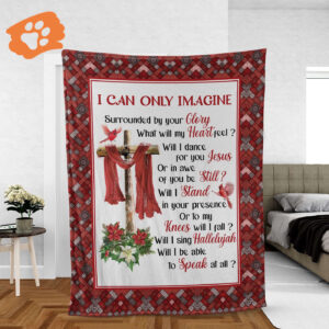 Christian Throw Blanket with Jesus Faith Red Cardinal - Inspirational Gift for Old Rugged Cross and I Can Only Imagine