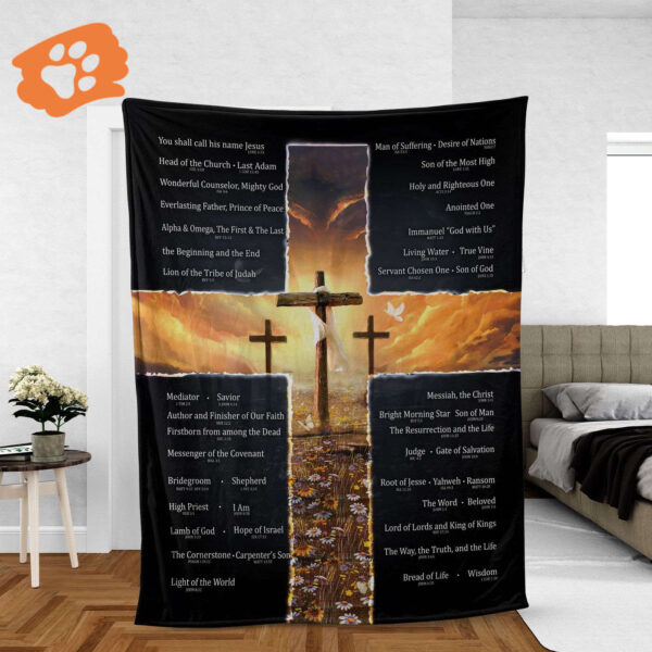 Christian Jesus Inspirational Blanket – Daisy Flower Bible Scripture Gift