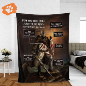 Warrior of God Throw Blanket - Shield of Faith & Sword of the Spirit
