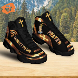 Connect To God Running Sneakers, Jesus Christian Basketball Shoes, Bible Book Cross, Faith Gift For Prayer