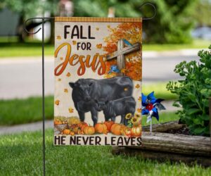 Cows Fall For Jesus He Never Leaves Flag Farmhouse Garden Decor Gifts For Cow Lovers 1