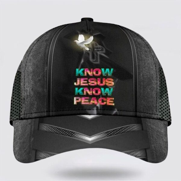 Cross Dove Know Jesus Know Peace Baseball Cap Hat  Trucker Classic Hats Gift