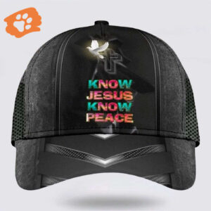 Cross Dove Know Jesus Know Peace Baseball Cap Hat  Trucker Classic Hats Gift