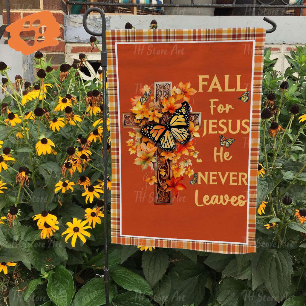 Fall For Jesus: Christian Flag & Thanksgiving Garden Decor Fall For Jesus: Christian Flag & Thanksgiving Garden Decor