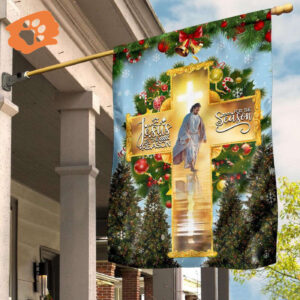 Cross Jesus Is The Reason For The Reason Flag  Front Porch Christmas Decorations 2025 Outdoor