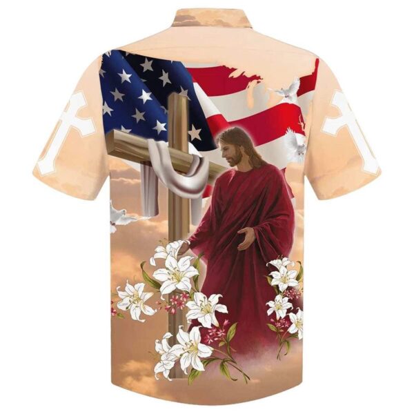 Jesus Is My Savior Hawaiian Shirt for Men – Cross & Lilies Design Best Christian Gift