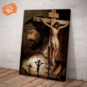 Crown of Thorns Jesus Cross Poster for Home Decor Gift