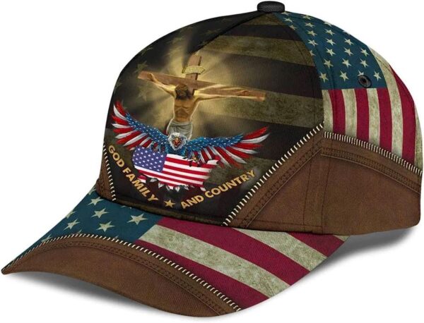 Crucifixion Of Jesus God Family And Country Baseball Cap Hat  Trucker Classic Hats Gift