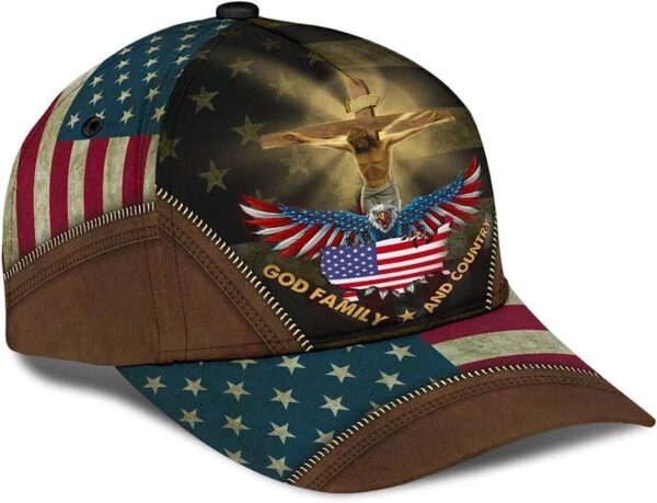 Crucifixion Of Jesus God Family And Country Baseball Cap Hat  Trucker Classic Hats Gift