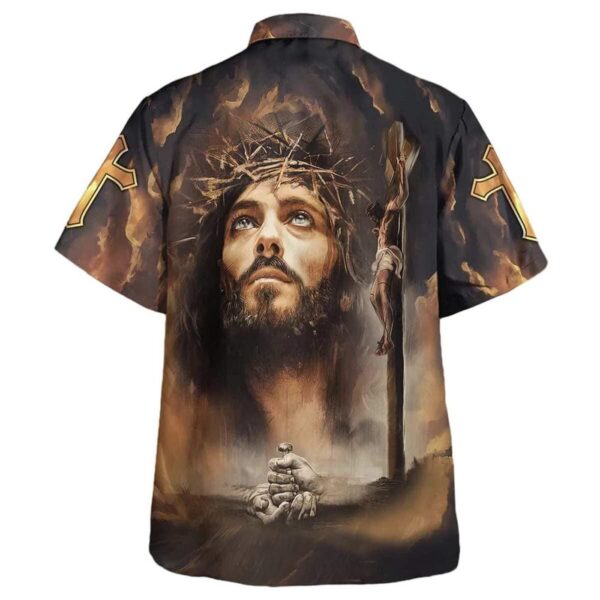 Men s Crucifixion Of Jesus Hawaiian Shirt: Christian Gift