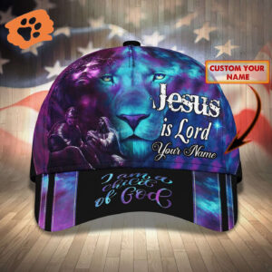 Custom Classic Cap – Personalized Jesus Lion Design Trucker Classic Hats Gift