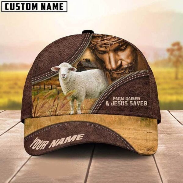Custom Jesus Sheep Hat for Farmers, Jesus Sheep 3D Classic Cap for Men, Women Trucker Classic Hats Gift