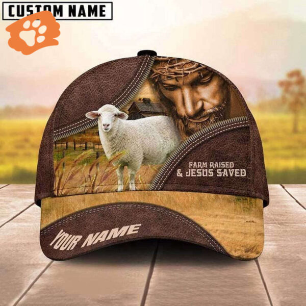 Custom Jesus Sheep Hat for Farmers, Jesus Sheep 3D Classic Cap for Men, Women Trucker Classic Hats Gift