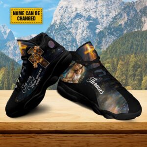 Custom Mary Nativity Jesus Christmas Basketball Shoes, Joy To The World The Lord Is Come Running Shoes, Jesus Sport Shoes 1