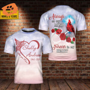 Personalized Christmas Cardinal Mom Memorial All Over Print 3D T-Shirt - Unique Gift for Christian Jesus Shirt