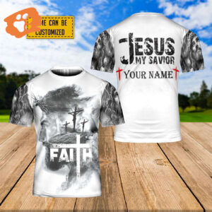 Personalized Jesus Is My Savior Unisex 3D T-Shirt - Faith Over Fear Christian Shirt for Men & Women