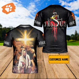 Custom Lion Of God Jesus 3D T Shirt - All Over Print Star Galaxy - Men & Women Christian Faith Shirt