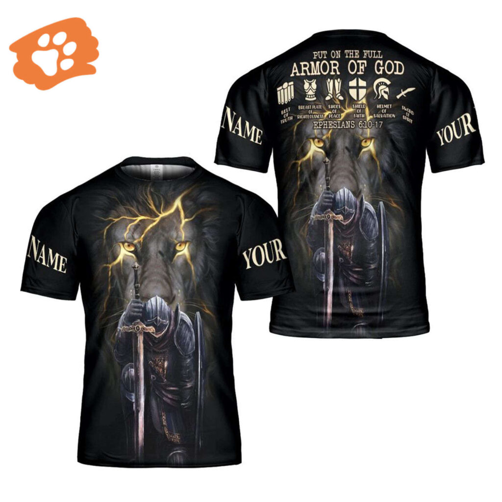 Personalized Full Armor of God Ephesians T-Shirt Christian Gift Jesus Shirt Personalized Full Armor of God Ephesians T-Shirt Christian Gift Jesus Shirt