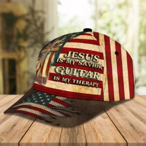 Custom Personalized Jesus Guitar Therapy Cap – Classic Design Trucker Classic Hats Gift 1
