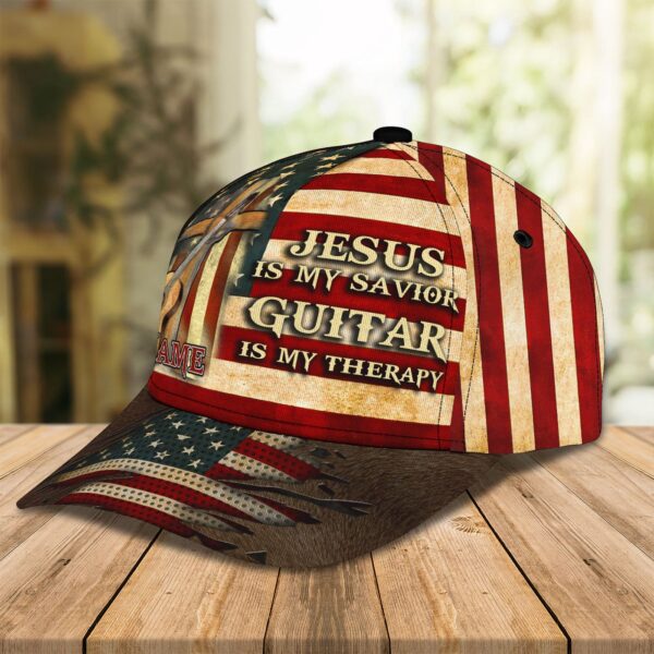 Custom Personalized Jesus Guitar Therapy Cap – Classic Design Trucker Classic Hats Gift