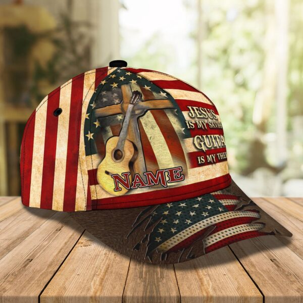 Custom Personalized Jesus Guitar Therapy Cap – Classic Design Trucker Classic Hats Gift