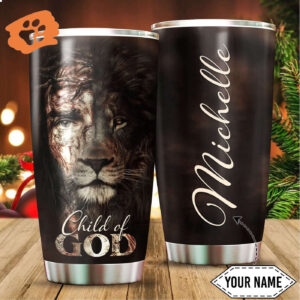 Customize Name Jesus and Lion Tumbler