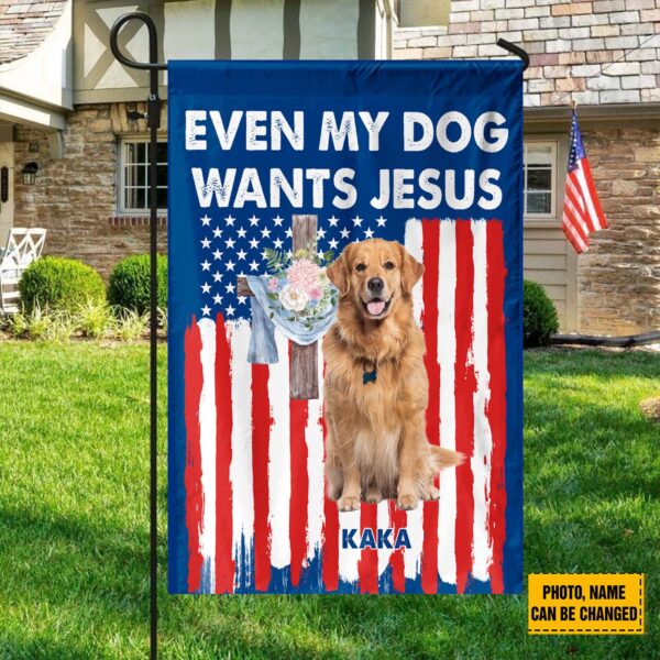 Golden Retriever American Flag Home & Garden Decor: Patriotic 4th of July & Dog Lover Gift